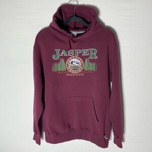 Vintage Russell Athletic Burgundy Jasper Canada Pullover Hoodie L